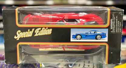 Maisto Dodge Viper GTS Red w/ White Stripes 1/18 Scale Diecast Model Car | New - Product Image