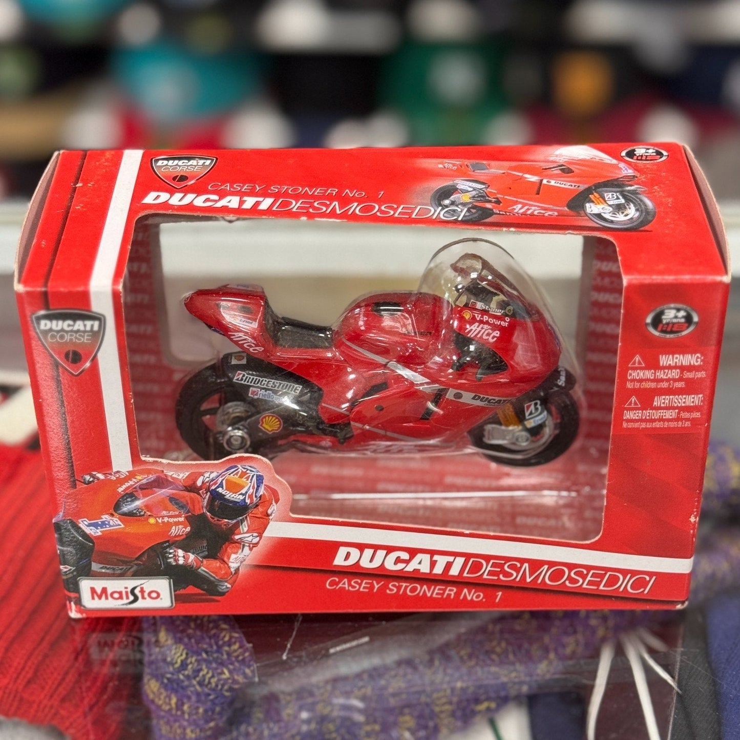 Maisto Ducati Corse Desmosedici 'Casey Stoner #27' 1/18 Scale Diecast Racing Motorcycle | New - Product Image
