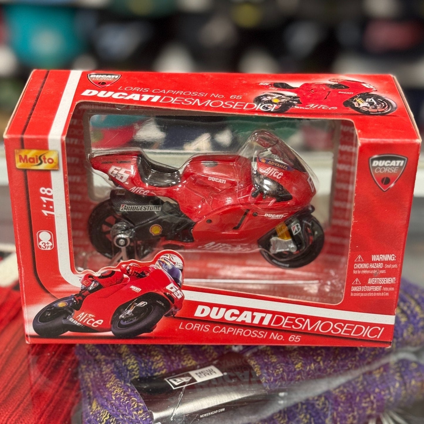 Maisto Ducati Corse Desmosedici 'Loris Capirossi #65' 1/18 Scale Diecast Racing Motorcycle | New - Product Image