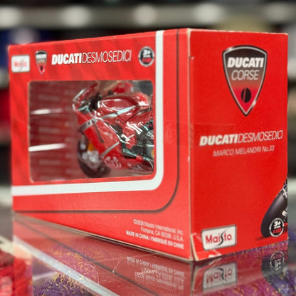 Maisto Ducati Corse Desmosedici 'Marco Melandri #33' 1/18 Scale Diecast Racing Motorcycle | New - Product Image