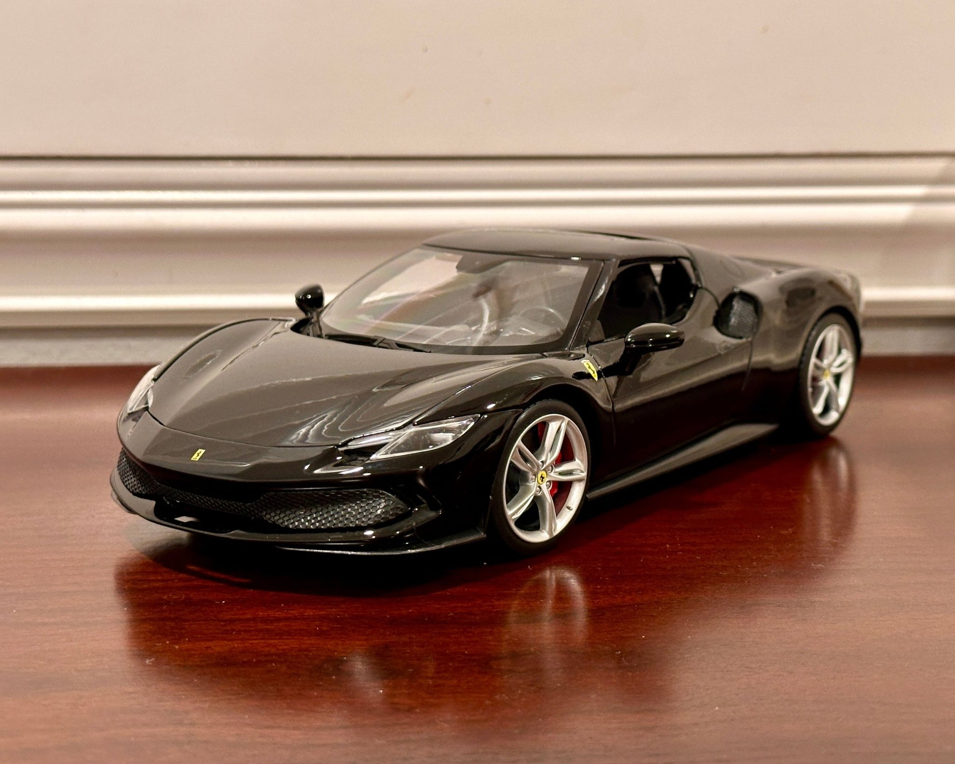 Maisto Ferrari 296 Black 1/18 Scale Diecast Model Car | New - Product Image