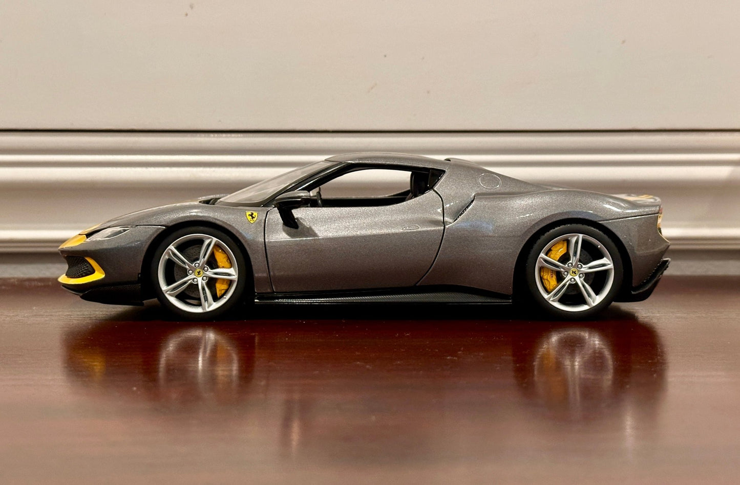 Maisto Ferrari 296 GTB 'Asseto Fiorano' Silver 1/18 Scale Diecast Model Car | New - Product Image