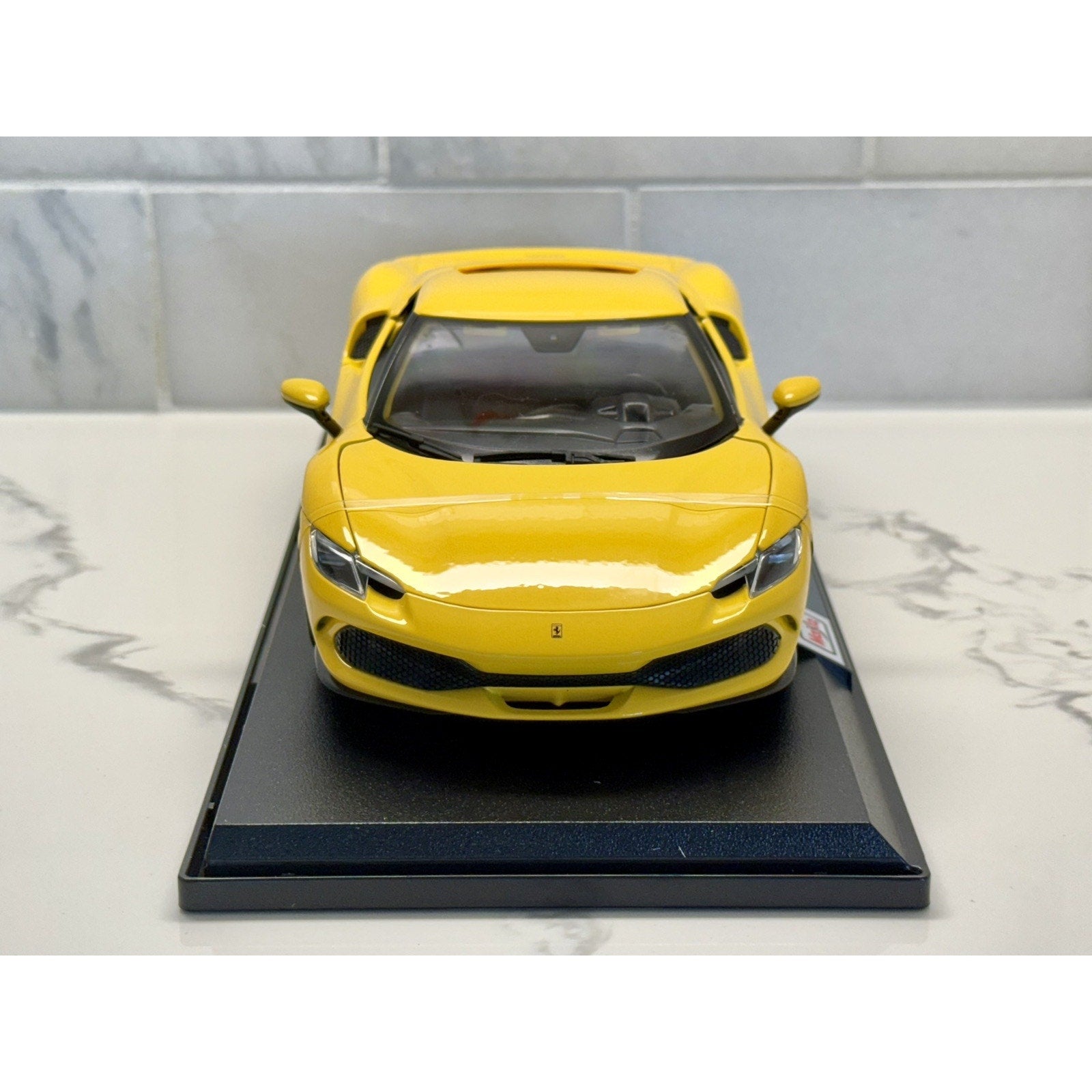 Maisto Ferrari 296 GTB Yellow 1/18 Scale Diecast Model Car | New - Product Image