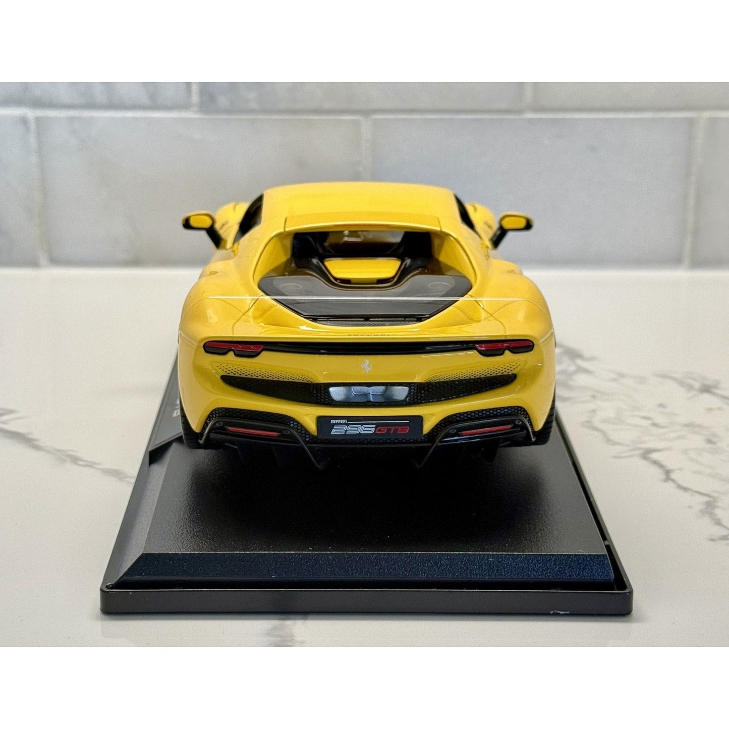 Maisto Ferrari 296 GTB Yellow 1/18 Scale Diecast Model Car | New - Product Image