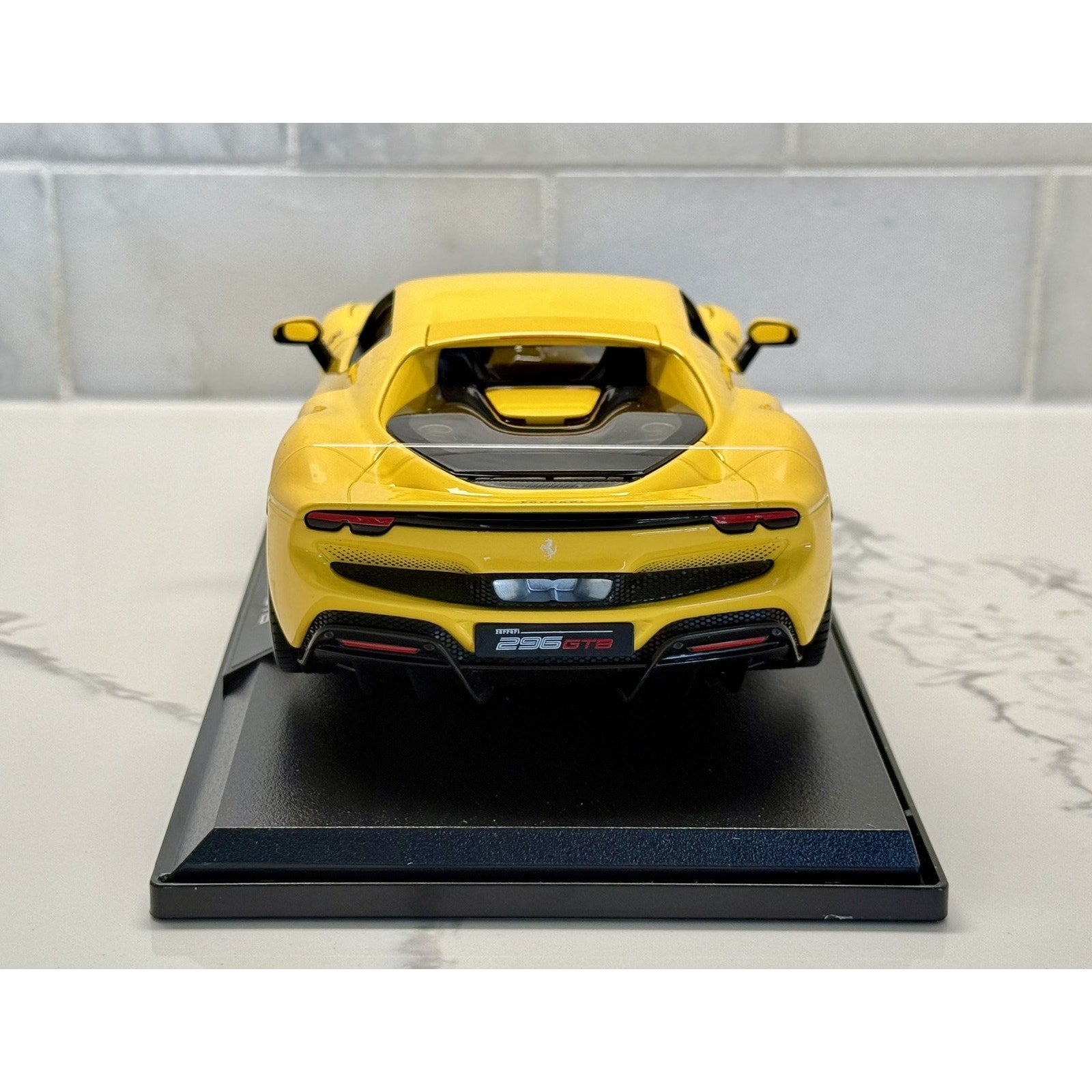 Maisto Ferrari 296 GTB Yellow 1/18 Scale Diecast Model Car | New - Product Image