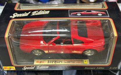 Maisto Ferrari 348 TS Red 1/18 Scale Diecast Model Car | New - Product Image