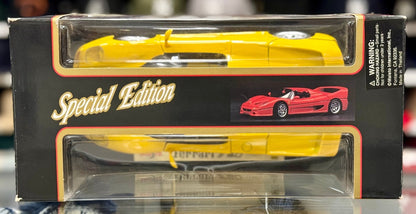 Maisto Ferrari F50 'Hard Top' Yellow 1/18 Scale Diecast Model Car | New - Product Image