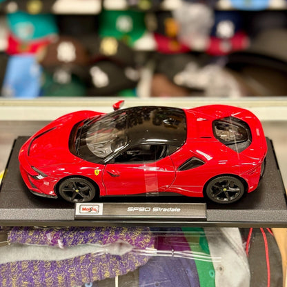 Maisto Ferrari SF90 Red 1/18 Scale Diecast Model Car | New - Product Image