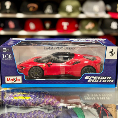 Maisto Ferrari SF90 Red 1/18 Scale Diecast Model Car | New - Product Image