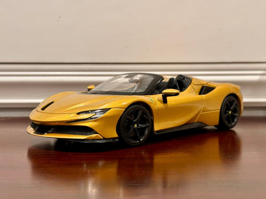 Maisto Ferrari SF90 Spider Gold 1/18 Scale Diecast Model Car | New - Product Image