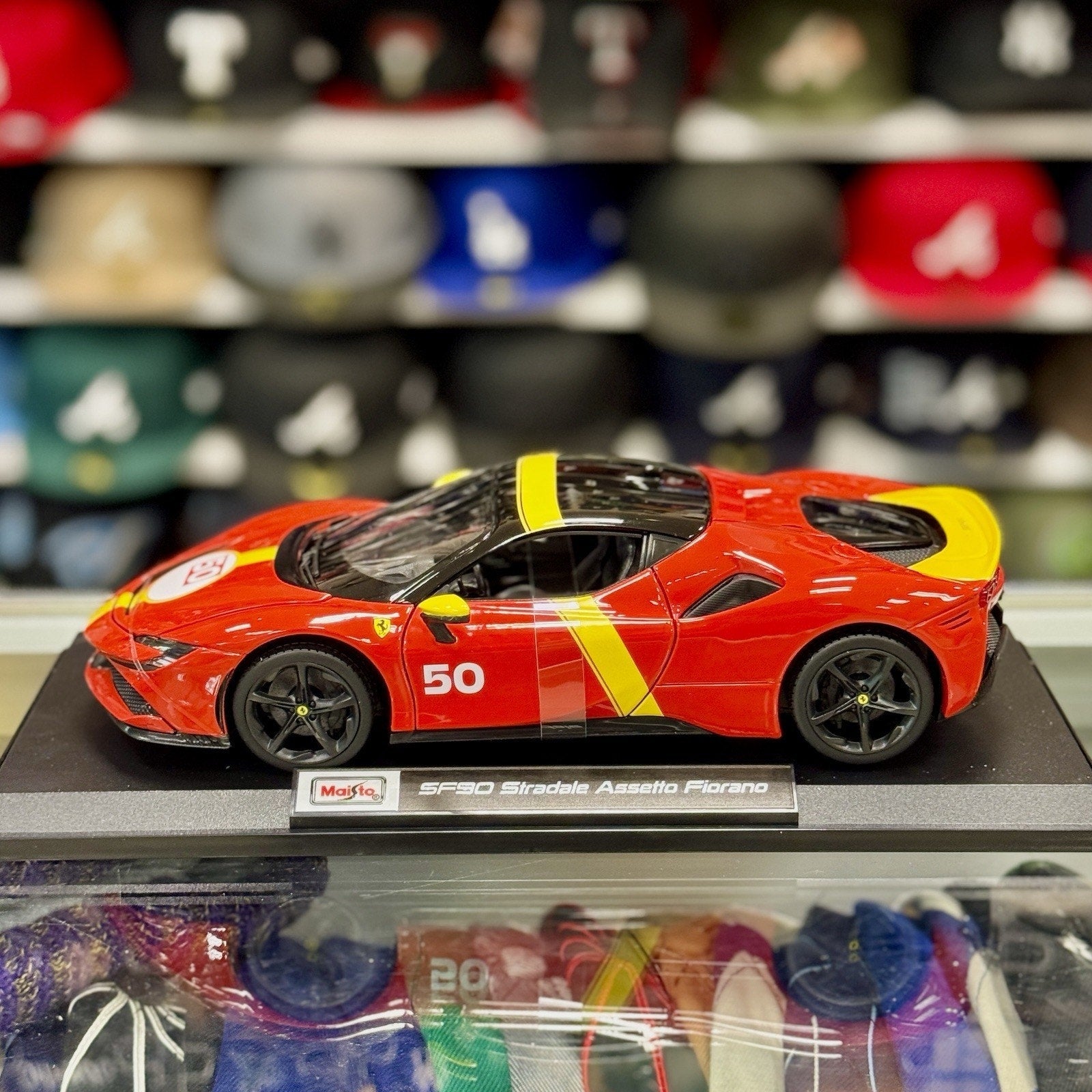 Maisto Ferrari SF90 Stradale 'Assetto Fiorano' Red 1/18 Scale Diecast Model Car | New - Product Image