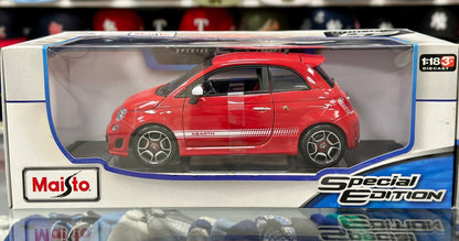 Maisto Fiat Abarth 500 Red 1/18 1/18 Scale Diecast Model Car | New - Product Image