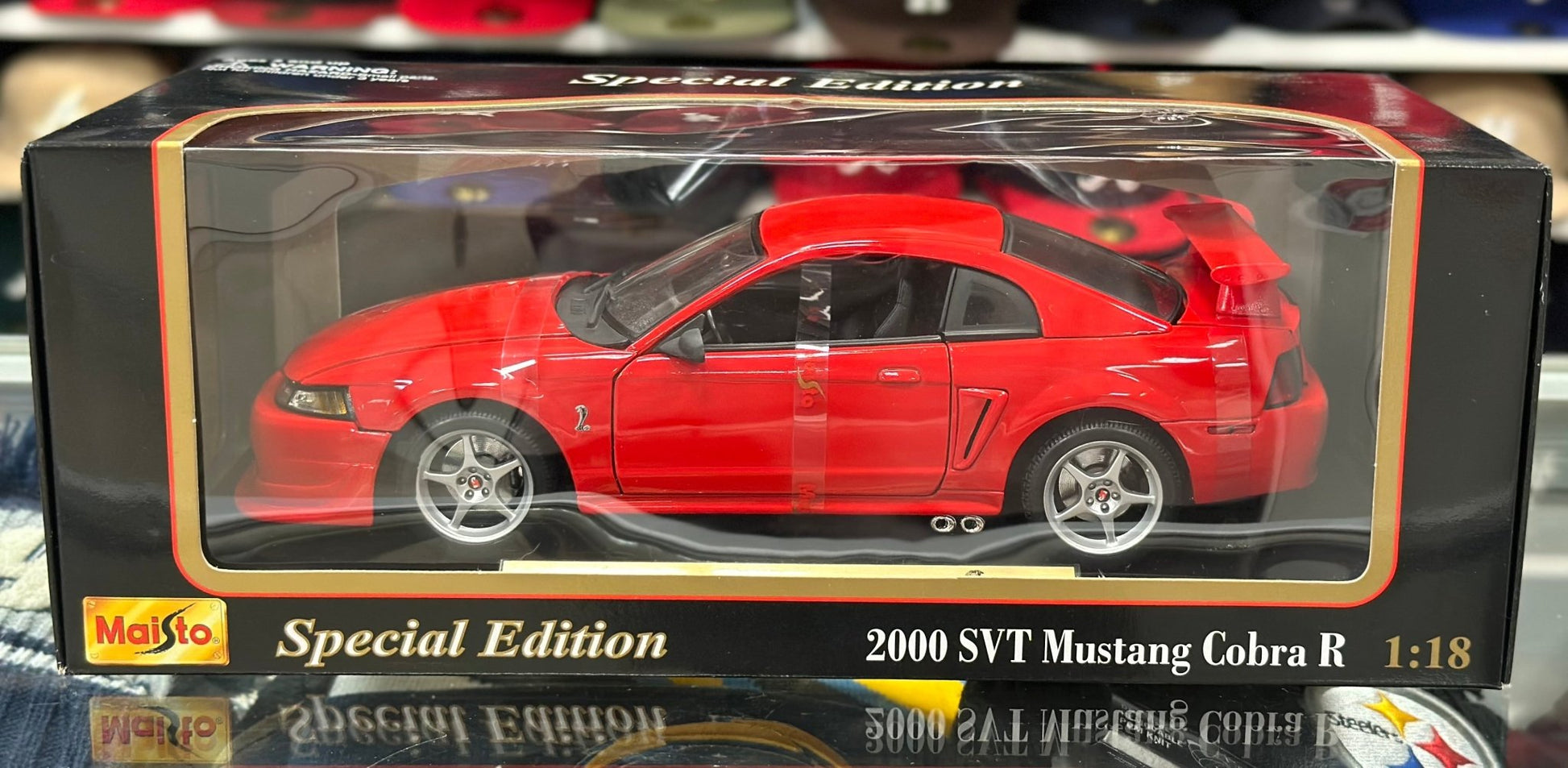 Maisto Ford Mustang Cobra R SVT Red 1/18 Scale Diecast Model Car | New - Product Image