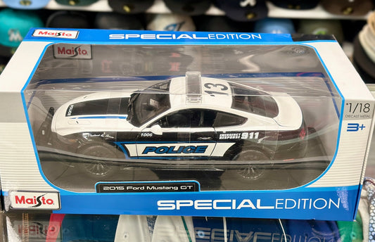 Maisto Ford Mustang 'Police Edition' 1/18 Scale Diecast Model Car | New - Product Image