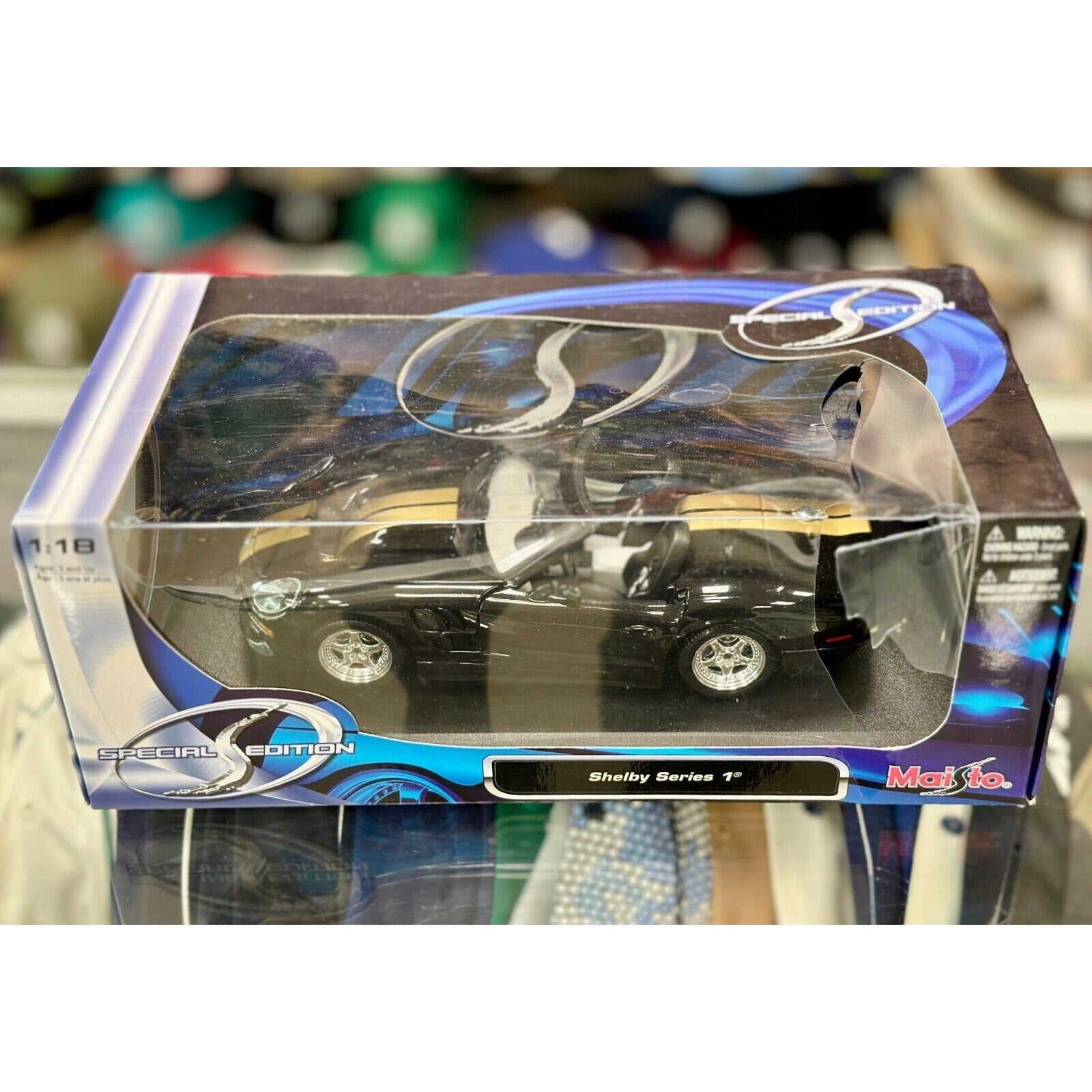 Maisto Ford Shelby Series 1 Black 1/18 Scale Diecast Model Car | New - Product Image