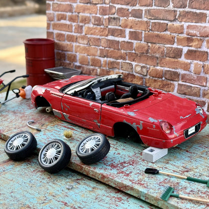 Maisto Ford Thunderbird Convertible Red 1/18 Scale Diecast Model Car | Diorama Parts Car - Product Image