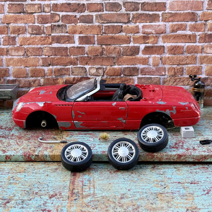 Maisto Ford Thunderbird Convertible Red 1/18 Scale Diecast Model Car | Diorama Parts Car - Product Image