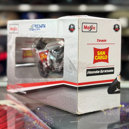 Maisto Gresini Racing Honda RC212V 'San Carlos Racing Shinya Nakano' 1/18 Scale Diecast Racing Motorcycle | New - Product Image