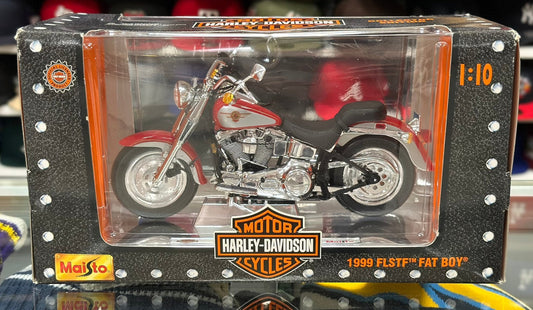 Maisto Harley Davidson 1999 FLSTF 'Fat Boy Motorcycle 1/10 Diecast Model Motorcycle - Product Image