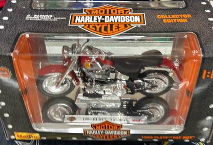 Maisto Harley Davidson 1999 FLSTF 'Fat Boy Motorcycle 1/10 Diecast Model Motorcycle - Product Image