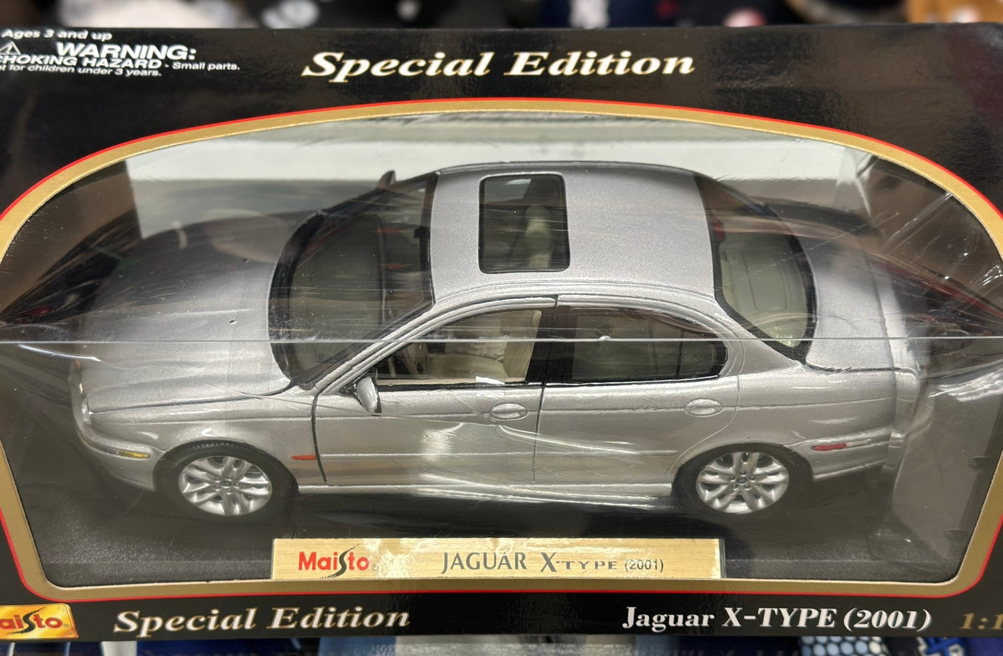 Maisto Jaguar X-Type Silver 1/18 Scale Diecast Model Car | New - Product Image