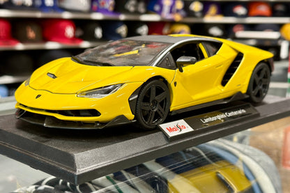 Maisto Lamborghini Centenario Pearl Yellow 1/18 Scale Diecast Model Car - Product Image