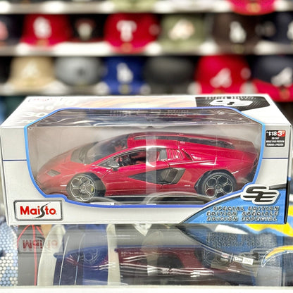 Maisto Lamborghini Countach LPI 800-4 Metallic Red 1/18 Scale Diecast Model Car | New - Product Image