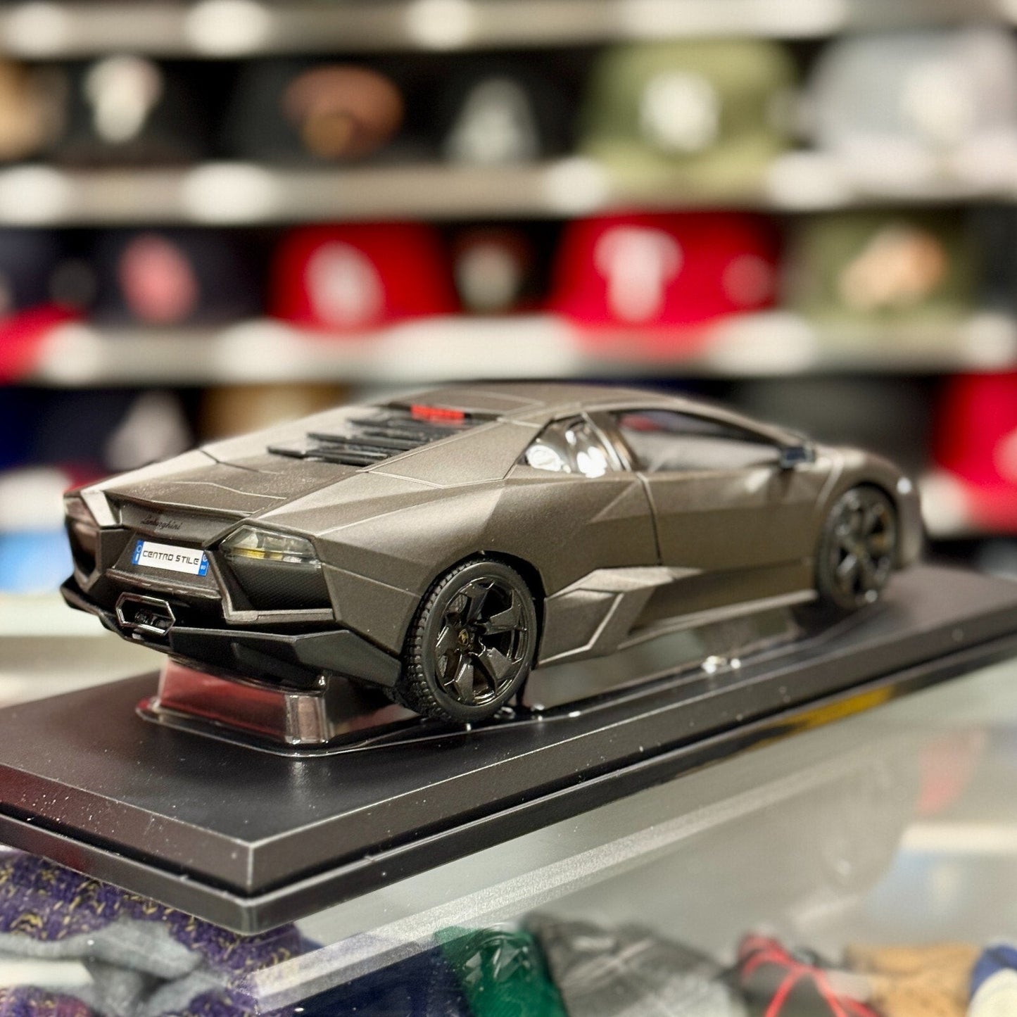 Maisto Lamborghini Reventon Matte Gray 1/18 Scale Diecast Model Car | New - Product Image
