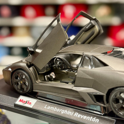 Maisto Lamborghini Reventon Matte Gray 1/18 Scale Diecast Model Car | New - Product Image