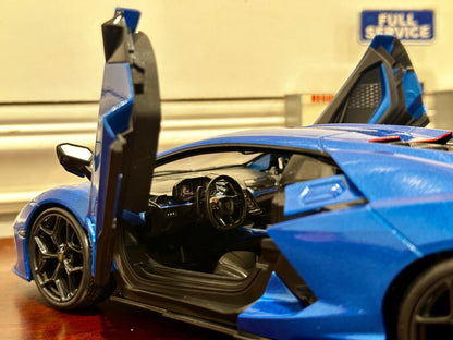 Maisto Lamborghini Revuelto Blue 1/18 Scale Diecast Model Car - Product Image