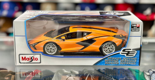 Maisto Lamborghini Sian FKP-37 Orange 1/18 Scale Diecast Model Car | New - Product Image