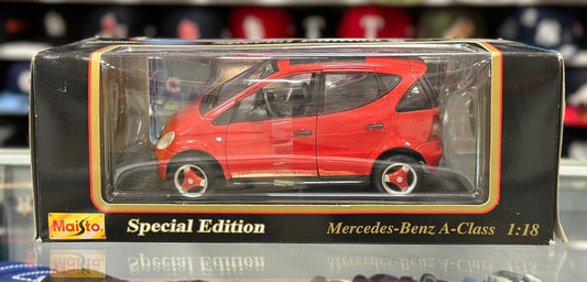 Maisto Mercedes Benz A Class Red 1/18 Scale Diecast Model Car - Product Image
