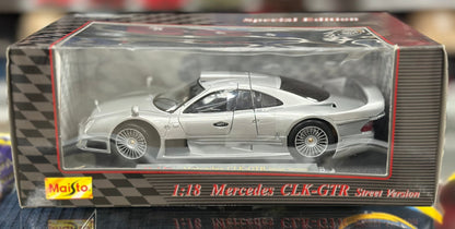 Maisto Mercedes Benz CLK GTR 'Street Version' 1/18 Scale Diecast Model Car | New - Product Image