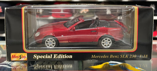 Maisto Mercedes Benz SLK 230 Red 1/18 Scale Diecast Model Car | New - Product Image