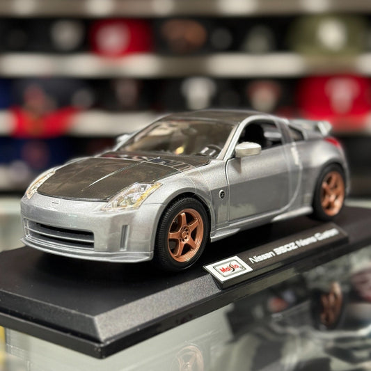 Maisto Nissan 350Z Nismo Silver w/ Bronze Wheel 1/18 Scale Diecast Model Car | New - Product Image