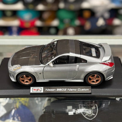 Maisto Nissan 350Z Nismo Silver w/ Bronze Wheel 1/18 Scale Diecast Model Car | New - Product Image
