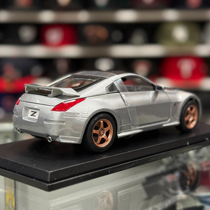 Maisto Nissan 350Z Nismo Silver w/ Bronze Wheel 1/18 Scale Diecast Model Car | New - Product Image