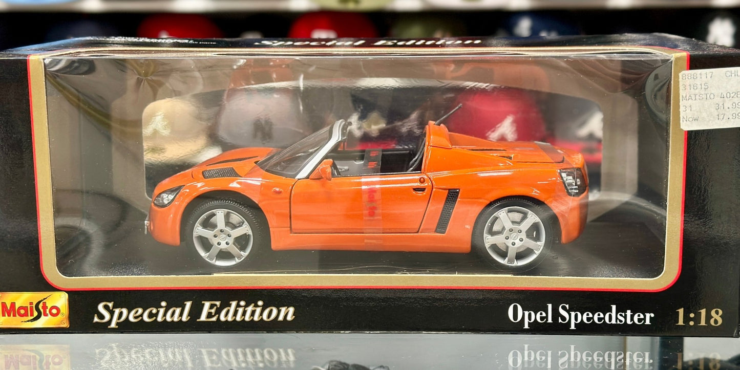Maisto Opel Speedster Orange 1/18 Scale Diecast Model Car - Product Image