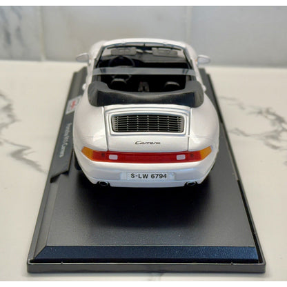 Maisto Porsche 911 Carrera Cabriolet Pearl White 1/18 Scale Diecast Model Car | New - Product Image