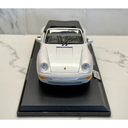Maisto Porsche 911 Carrera Cabriolet Pearl White 1/18 Scale Diecast Model Car | New - Product Image