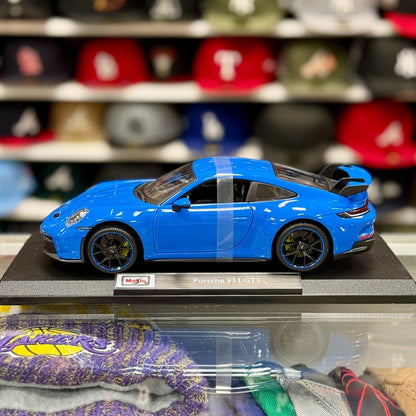 Maisto Porsche 911 GT3 Blue 1/18 Scale Diecast Model Car | New - Product Image