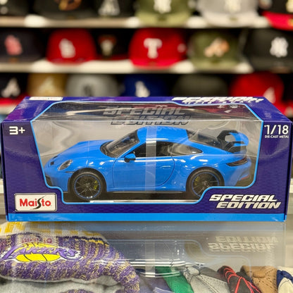 Maisto Porsche 911 GT3 Blue 1/18 Scale Diecast Model Car | New - Product Image