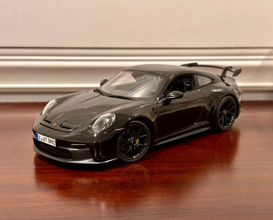Maisto Porsche 992 GT3 Black 1/18 Scale Diecast Model Car | New - Product Image