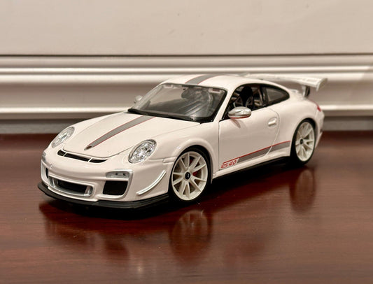 Maisto Porsche 997 GT3 RS 4.0 White 1/18 Scale Diecast Model Car | New - Product Image