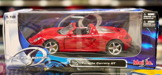 Maisto Porsche Carrera GT Guards Red 1/18 Scale Diecast Model Car | New - Product Image