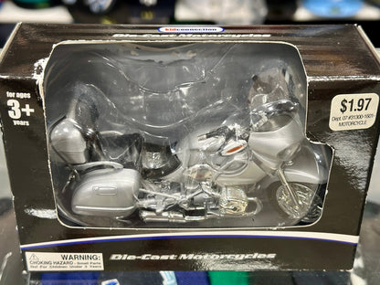 Maisto Silver Motorcycle 1/18 Scale Diecast Model Bike | New - Product Image