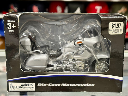 Maisto Silver Motorcycle 1/18 Scale Diecast Model Bike | New - Product Image