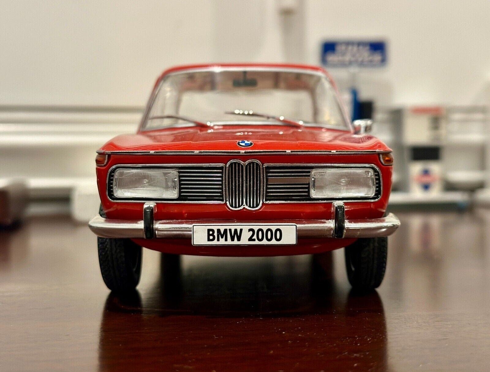 MCG 1966 BMW 2000 Red 1/18 Scale Resin Model Car - Product Image