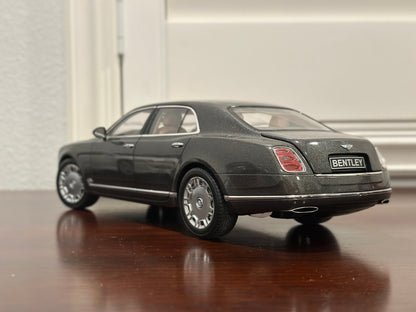 Minichamps Bentley Mulsanne Gray w/ Tan 1/18 Scale Diecast Model Car - Product Image