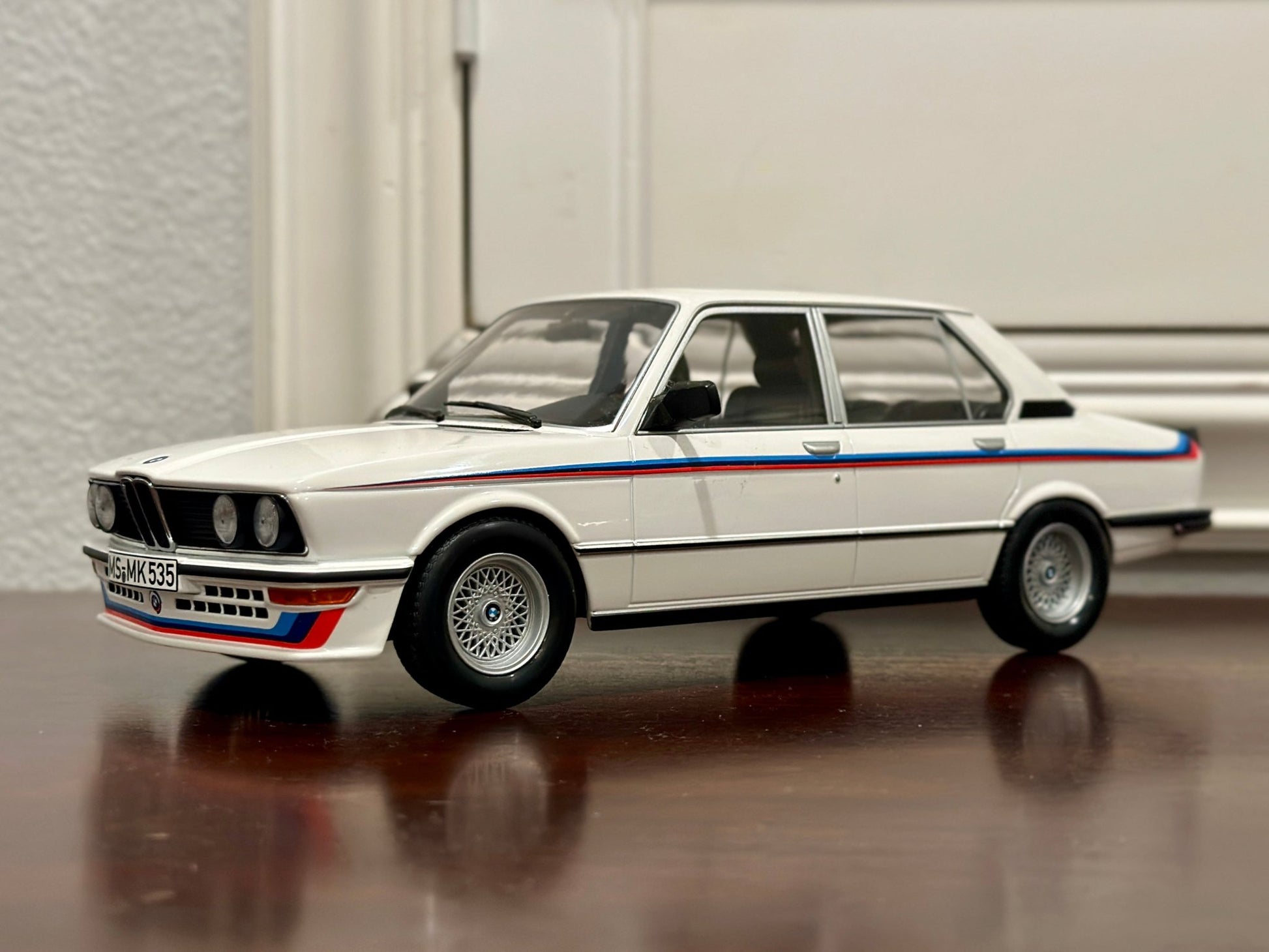 Minichamps BMW M3.0 CSI 'Martini Livery' 1/18 Scale Resin Model Car - Product Image